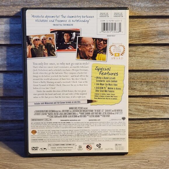 Bucket List DVD Movie Comedy Jack Nicholson Morgan Freeman - Picture 2 of 5